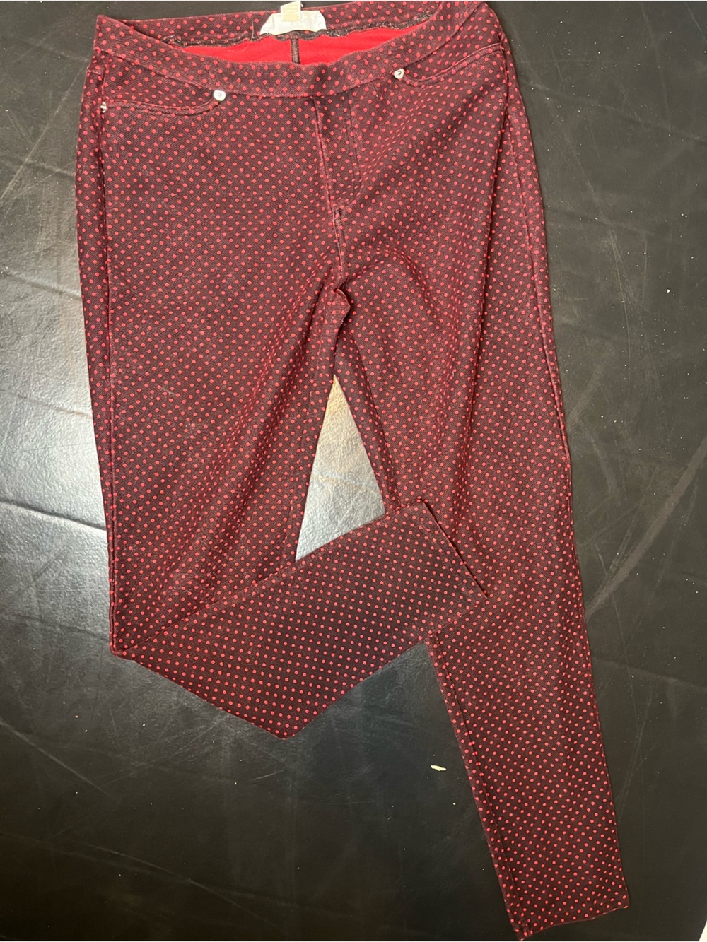 Michael by Michael Kors Red Polka Dot Pants Size Medium